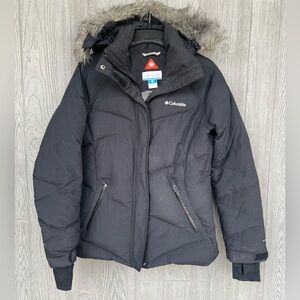 Columbia Omniheat Reflective Technology Snow Jacket with Fur Lined Hood Small